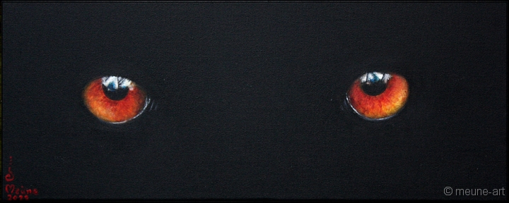 Augenblick eines Kattas Acryl auf Leinwand;
50 x 20 cm;